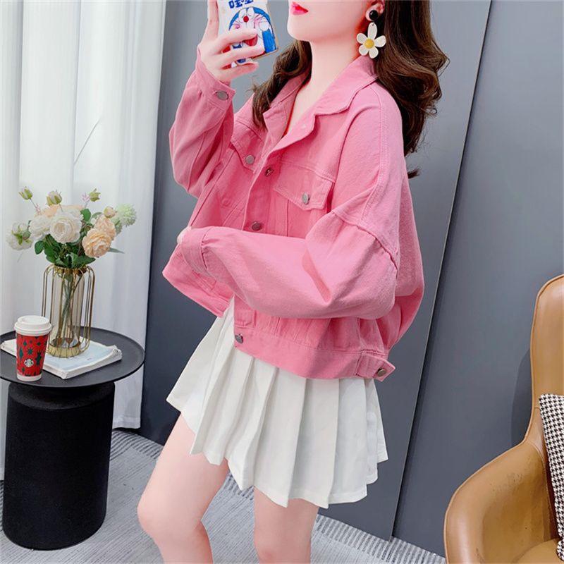 2025 Spring/Summer Retro Hong Kong-Style Women's Chic Loose Denim Jacket