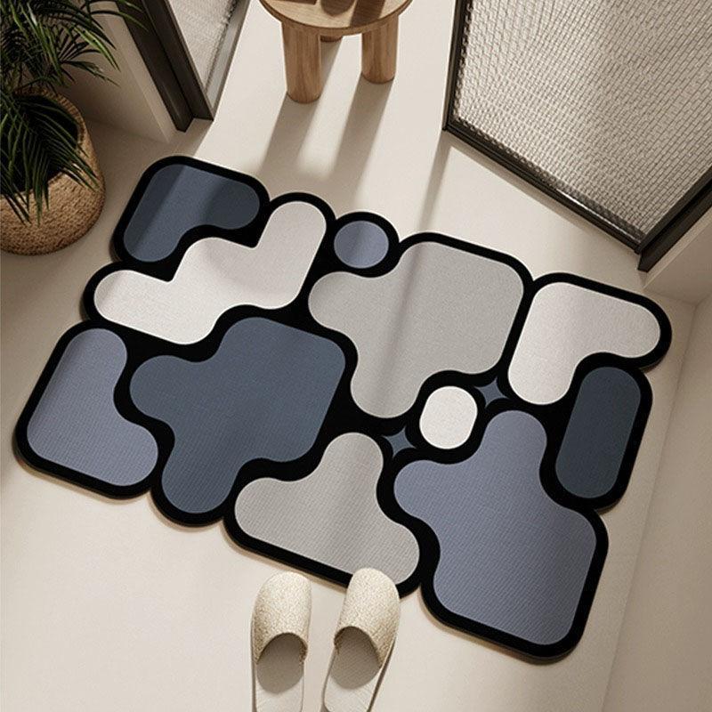 Small Fresh Bathroom Soft Diatom Mud Mat Bathroom Non-slip Wear-resistant Mat Toilet Water Absorbent Easy To Take Care of Foot Mat