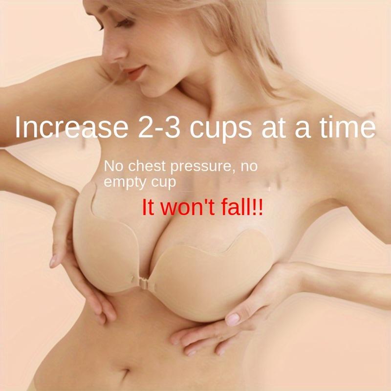 1 par de almohadillas adhesivas invisibles para sujetador para mujer, accesorios para vestidos de novia con escote en V profundo, con hebilla práctica, ajuste cómodo para bustos pequeños y grandes