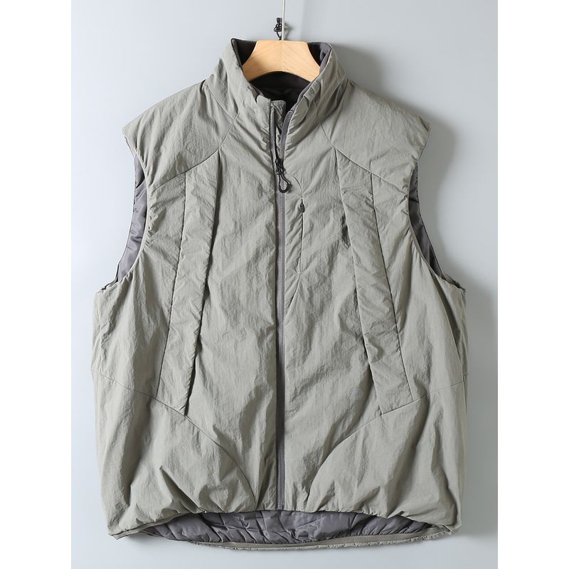 Foreign Trade Surplus Outdoor Running Water-Resistant Multi-Pocket Stand Collar Workwear Vest Warm Cotton Jacket Unisex Vest
