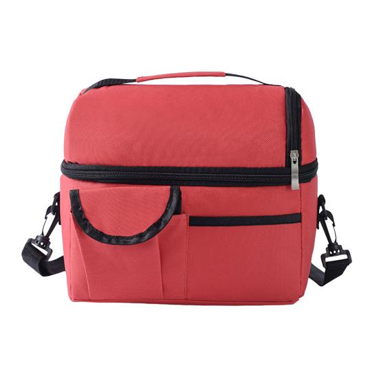 Water Repellent Picnic Bag Insulated Double Layer Lunch with Shoulder Strap, Durable Oxford Cloth Large Portable Thermal Meal Tote Capacity Container,