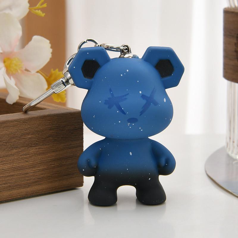 Starry Bear Acrylic Chameleon Keychain Color Changing Christmas Festival Gifts