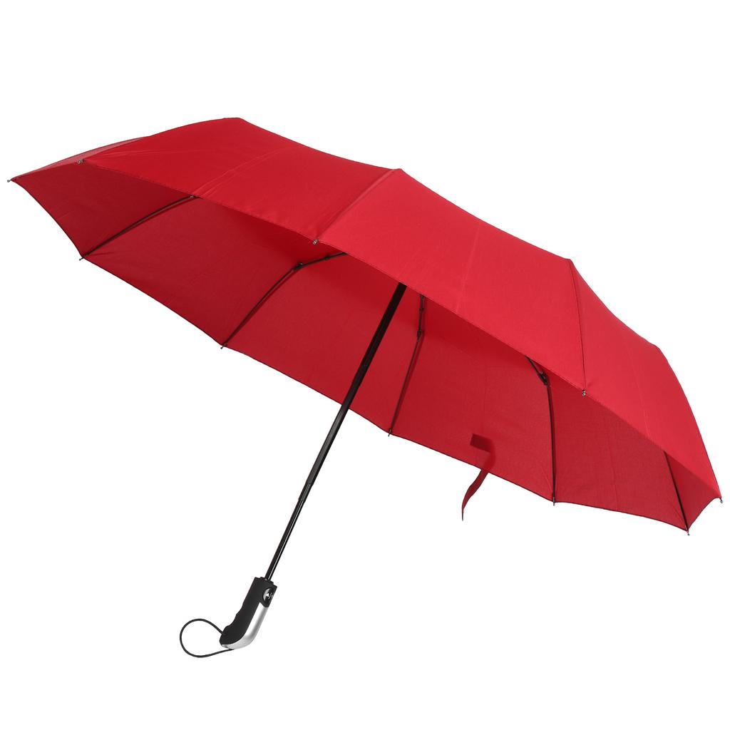 Automatisk Paraply Svart Stål Ti Bein Sammenleggbar Høy Tetthet Anti-kollisjon Kompakt Paraply for