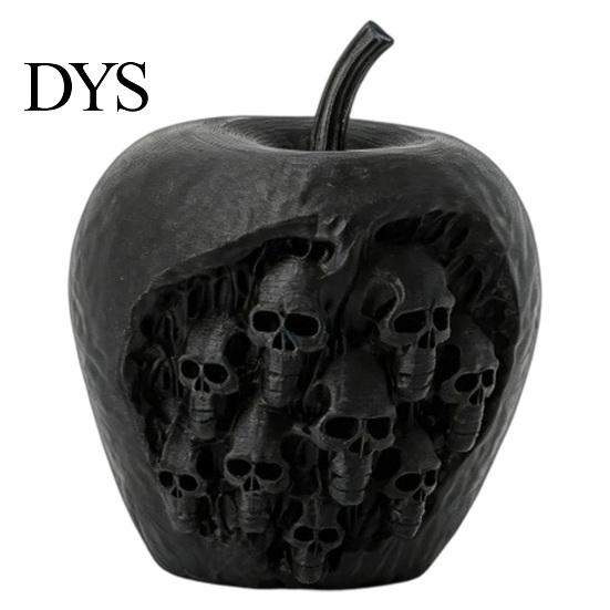Künstlerische Totenkopf-förmige Statuen 3D-gedrucktes Apfel-Tischornament, Kreative Statue mit Totenköpfen, Kompakte Gotische Regaldekorationen Realistisch Schreibtisch