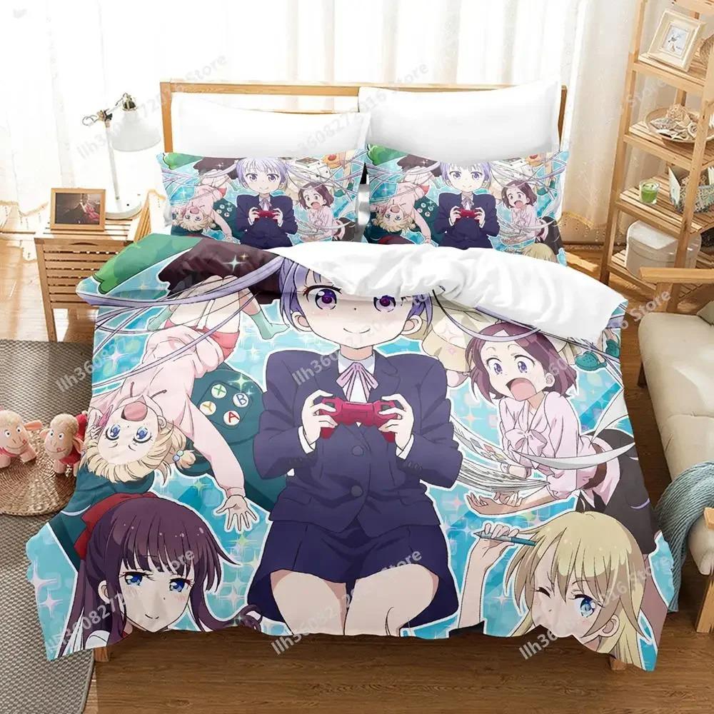 3D Tisk Anime Kawaii Dívky Nová Hra Ložní Souprava Jednolůžko Twin Full Queen King Size Ložní Souprava Dospělý Dítě Ložnice Přikrývka Sady