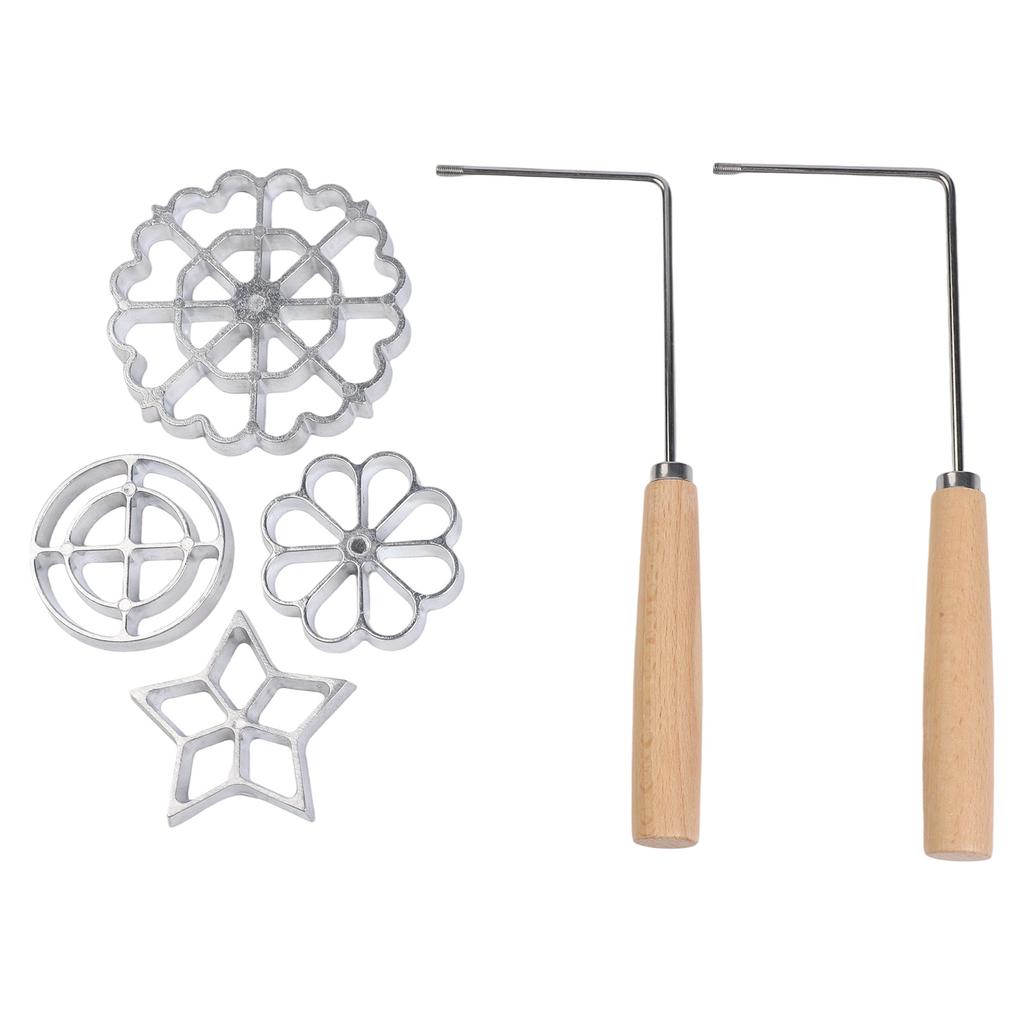 Aluminum Rosette Maker Molds Bunuelos Molds With Handle Pastry Tools Cookie Maker Baking Cooking Kitchen Accessories Replace