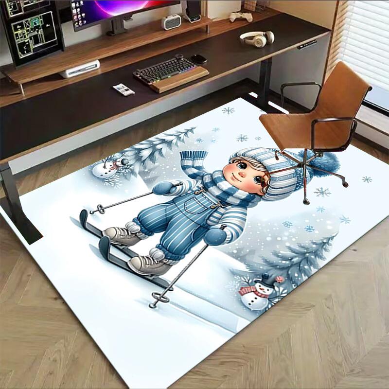 1PC winter snow Extra Large Non Slip Floor carpet, Office, family, bedroom, Studio   Large Area Rug Indoor Rugs, , Vibrant Colors