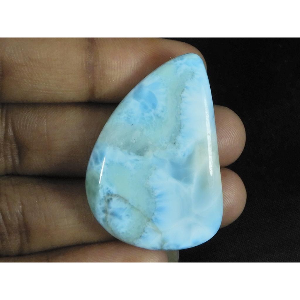 25X36MM Natural Blue Larimar Fancy Shape Cabochon Loose Gemstone 53Cts. LR-40