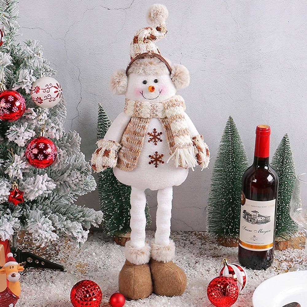 

New Christmas Snowman Telescopic Doll Window Scene Christmas Decoration Xmas Ornament Sharp Hat Snowman