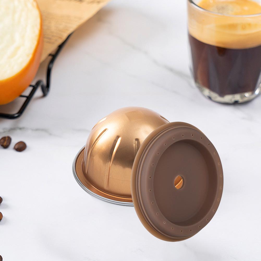 Refillable Reusable Silicone Lid Food Grade Cover Capsules Pods Aluminum Seal Stickers for Vertuo/Vertuo Line Coffee Capsule Cup