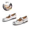 Square head Mary Jane shoes women's 2025 new shallow buckle casual fashion single shoes women's versatile French commuter women's shoes