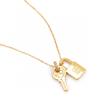 Japanese-Korean Style Rhinestone Key Lock Clavicle Pendant Necklace for Women