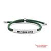 Multi-color Woven Rope Bracelet with Engraved Stainless Steel for Mother's Day or Christmas Gift
