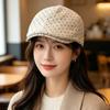 Retro Polka Dot Forward Hat Women's Summer Fashion Versatile Face Little Newsboy Beret Literary Painter Hat