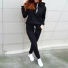 Elegant Women's Fashion Tracksuit Ensemble Luxury Hoodies Sweatshirt And Pant Set