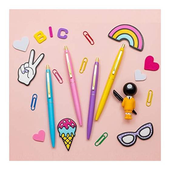 Bic Japan Bic Ballpoint Pen Click Gold 0.5 Oil-based Black Smooth Adult Color Set of 6 CLG05-ADL