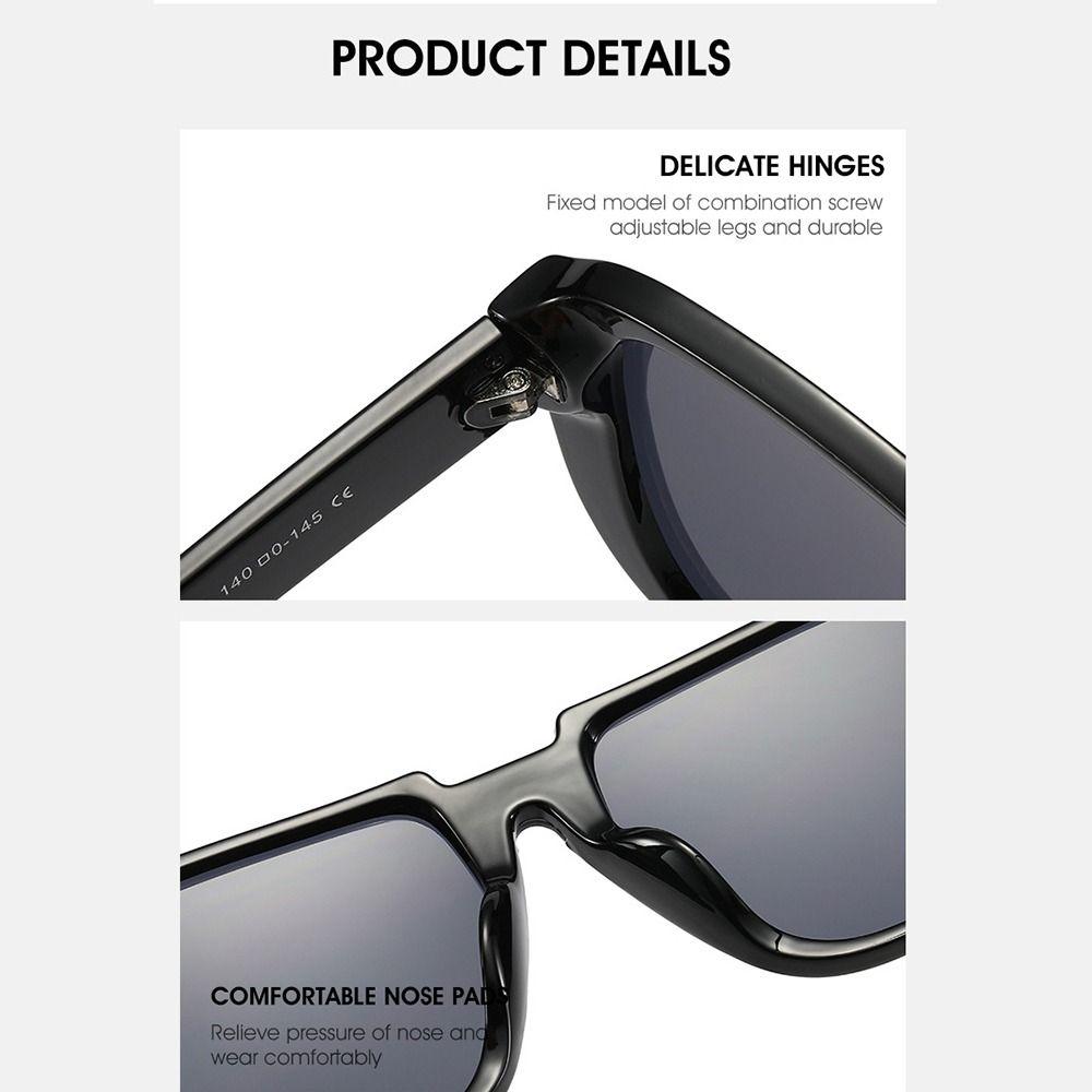 One Piece Square Sunglasses Vintage Hot Ins Favor Flat Top Men's Mirror Shades UV400 Eyewear