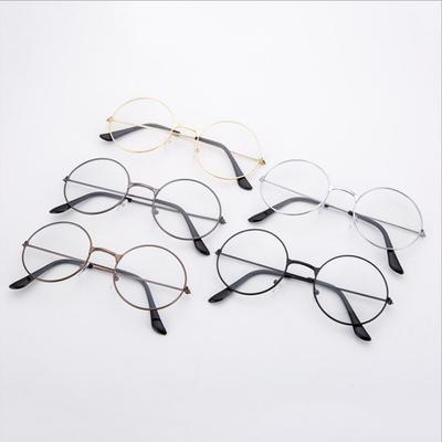 Neue koreanische Version ohne Dioptrien Prinz Spiegel Flachspiegel Modische Retro Literarische Runde Rahmen Brille