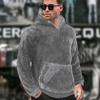 Men's Outdoor Casual Sports Dopamine Colorful Double-sided Fleece Long-sleeved Hooded Sweater