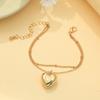 Stylish and simple gold love jewelry set ins blogger same commuting versatile necklace earrings bracelet