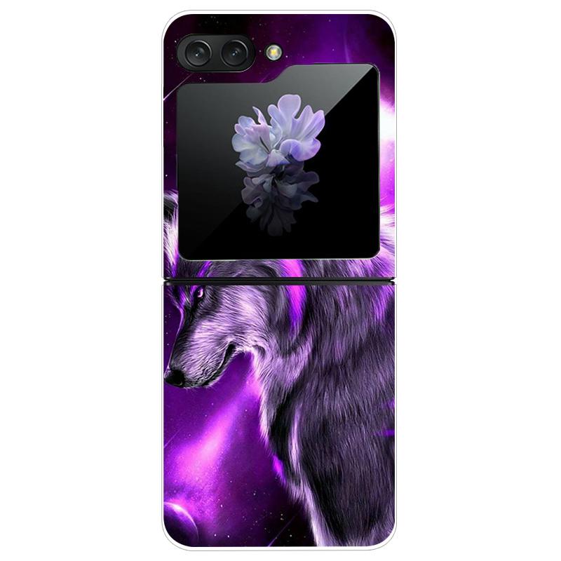 For Samsung Galaxy Z Flip 5 5G Case Cute Transparent PC Hard Case Back Cover For Samsung ZFlip5 Z Flip 5 Phone Coque Flip 5 Capa