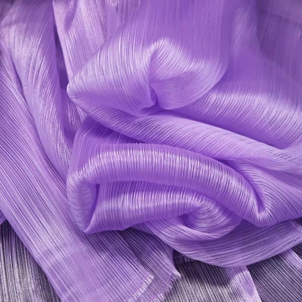 

Органза ткань своими руками Жесткая форма Дизайнерские ткани Ткань с мятой текстурой Фон Цветочный дизайн фиолетовый