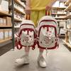 2025 Stylish Color Block Backpack for Junior High Girls - Large Capacity, Korean Academy Style