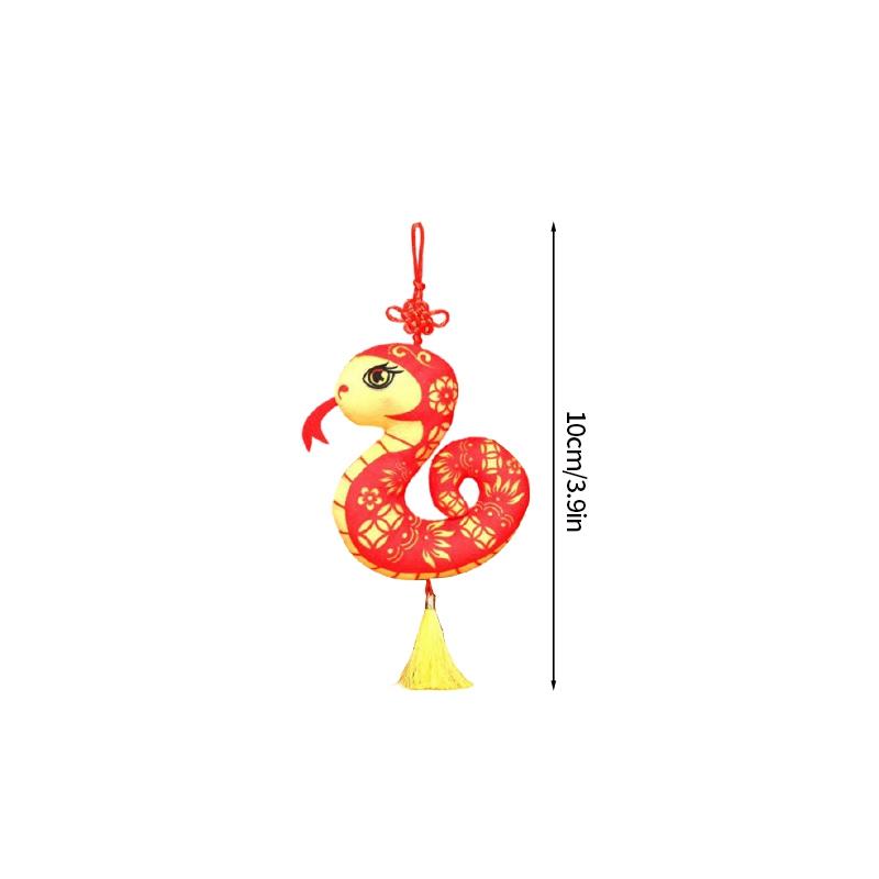 Red Chinese Knots with Tassels Good Fortune Tree Ornaments 2025 Year of Snake Lunar Year Hanging Pendants Spring Festival Decor