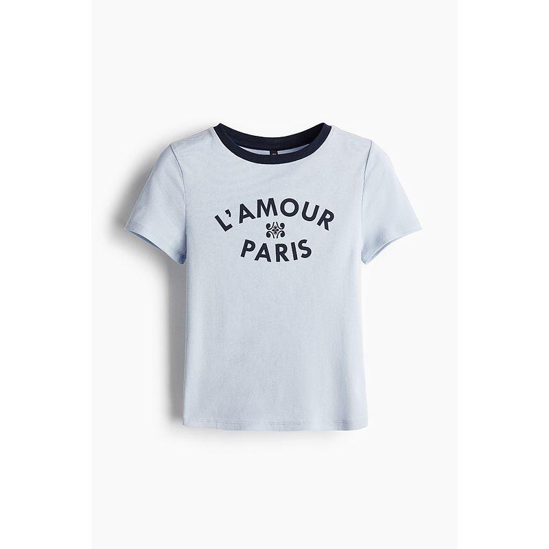 

Женская футболка HM 2025 Лето Новая Простая Со спущенным плечом Приталенная Модная Базовая С коротким рукавом Круглый вырез Топ 1240356