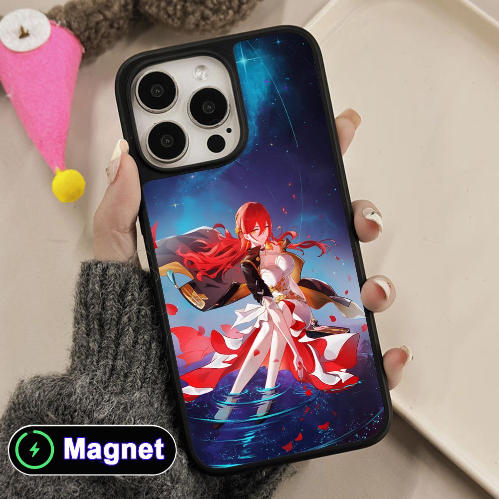 HSR Himeko Matte Surface Magsafe Mobile Phone Case for iPhone 17 16 15 14 13 12 11 Air Pro Max Plus Colorful Cover