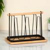 Cup Holder Iron Water Draining Rack Portable Glasses Organizer Kitchen Cup Shelf With Tray Drying Rack Kitchen Storage