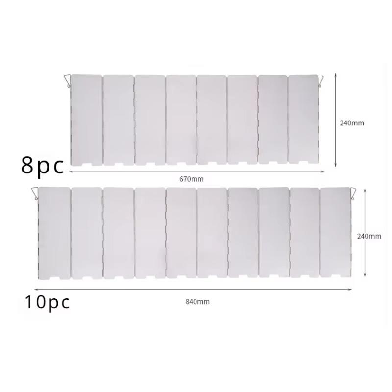 8/10 Plates Aluminum Alloy Gas Stove Wind Shield Outdoor Camping Picnic Cooking Burner Windproof Screen