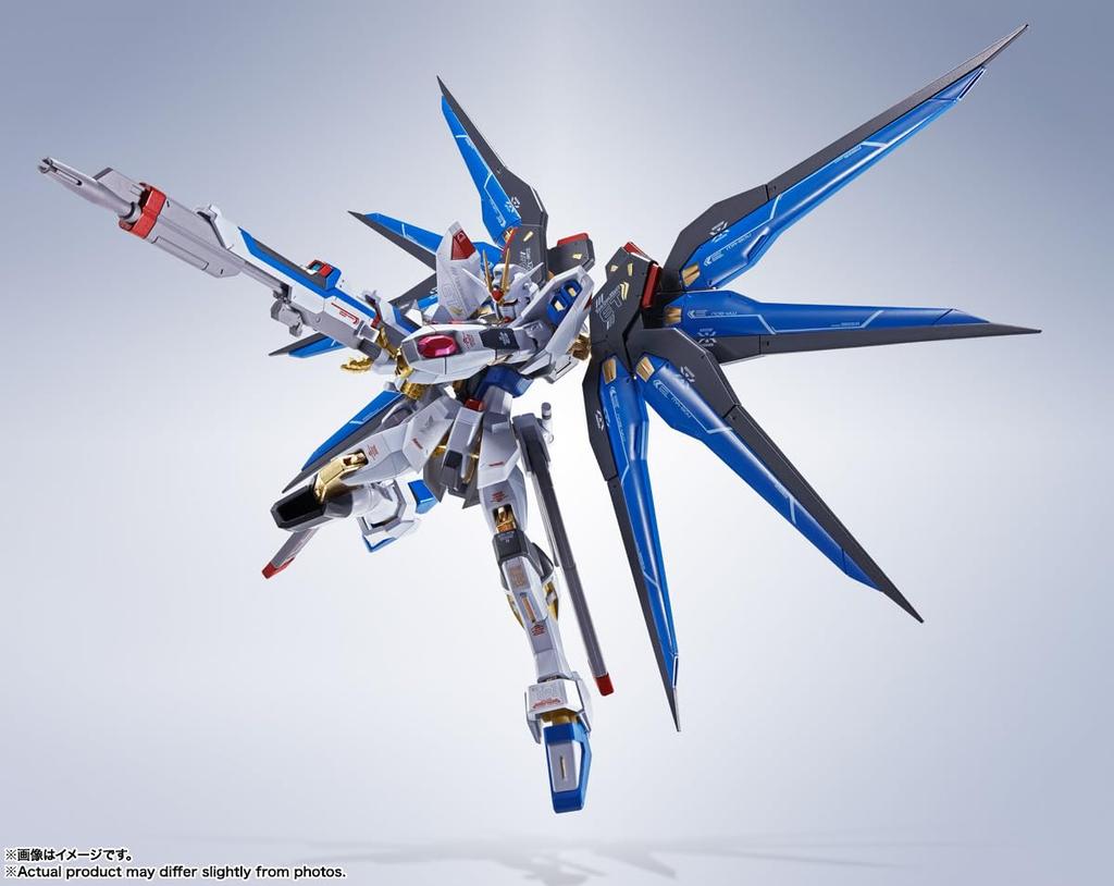 TAMASHII NATIONS METAL ROBOT SPIRITS Mobile Suit Gundam SEED DESTINY Strike Freedom Gundam Ca. 140mm PVC ABS Bemalt Bewegliche Figur <SIDE