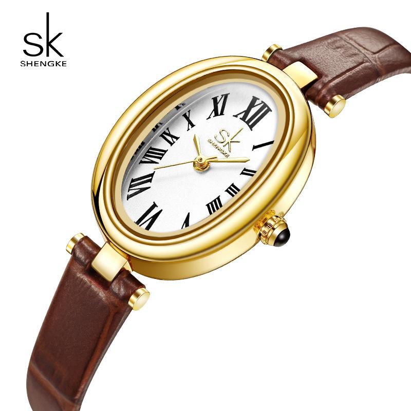 Ladies Watch Simple Oval Belt Bathtub Watch Premium Waterproof Quartz Watch Female 0219