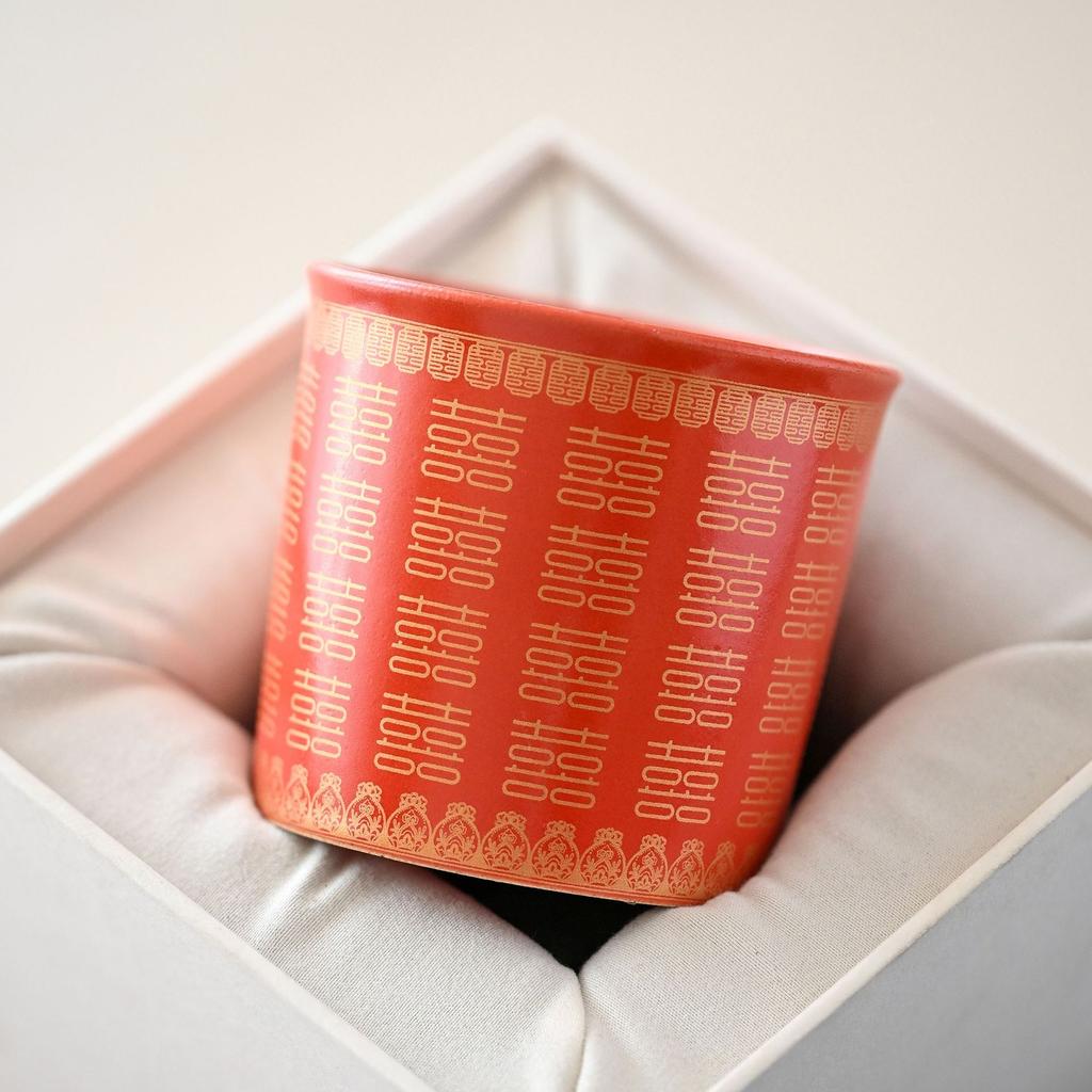 Wedding Red Festive Teacup Couple Pair Wedding Cup Ceramic Cup Large Teacup Coke Cup < Unk > Teacup