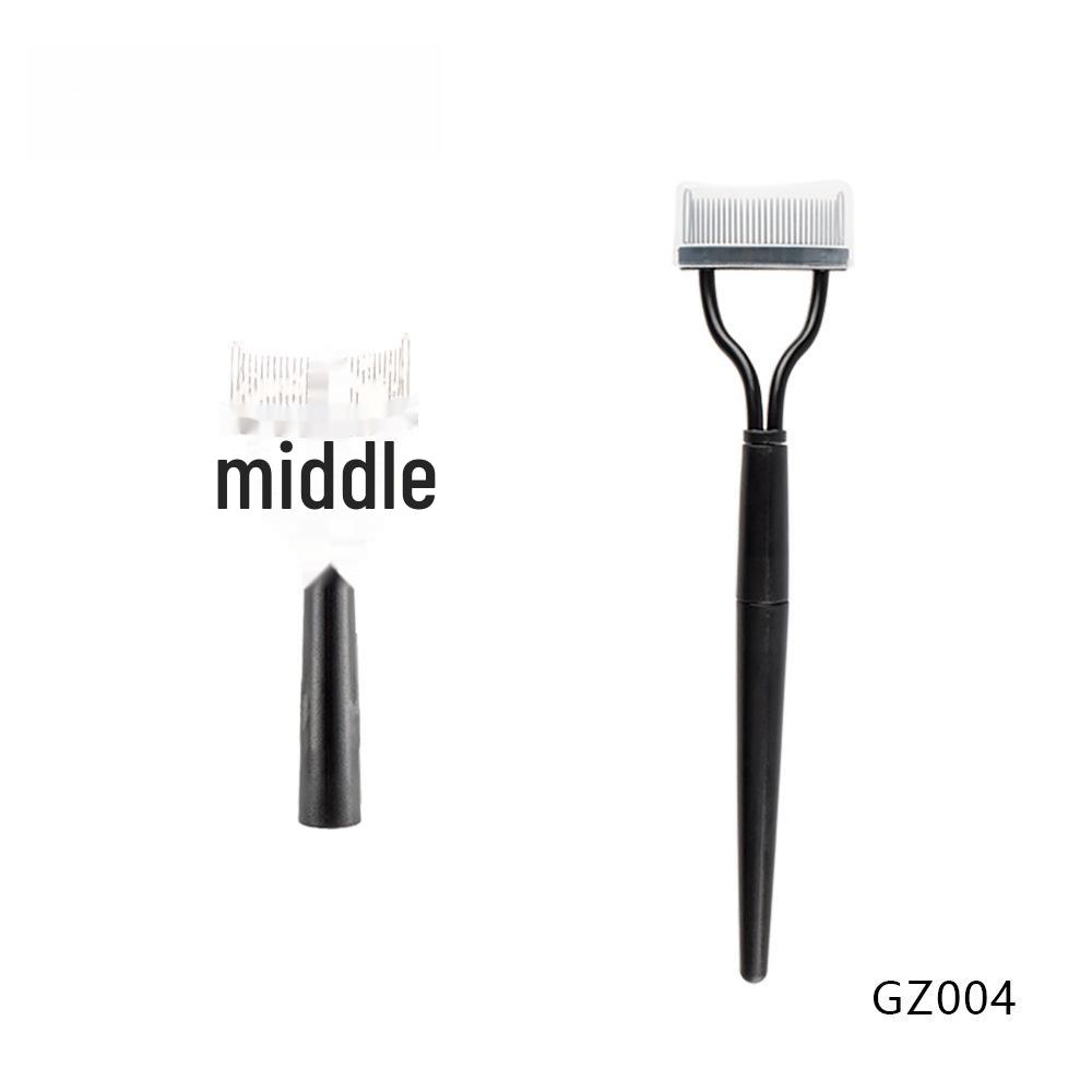 8-in-1 Stainless Steel Eyebrow & Eyelash Comb with Portable Plastic Handle