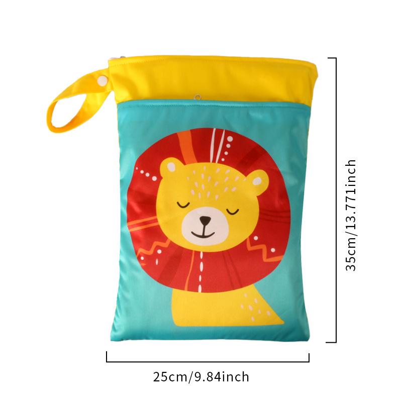 Cartoon Cute Waterproof Wet/Dry Separation Storage Bag (25x35cm) for Travel and Clothing