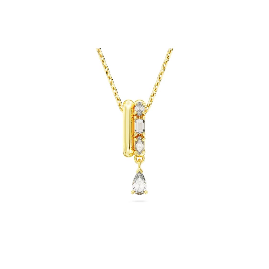 Swarovski Imber Double Ring Design Crystal Necklace Women necklace Gold 5663333 Box (Random Color)