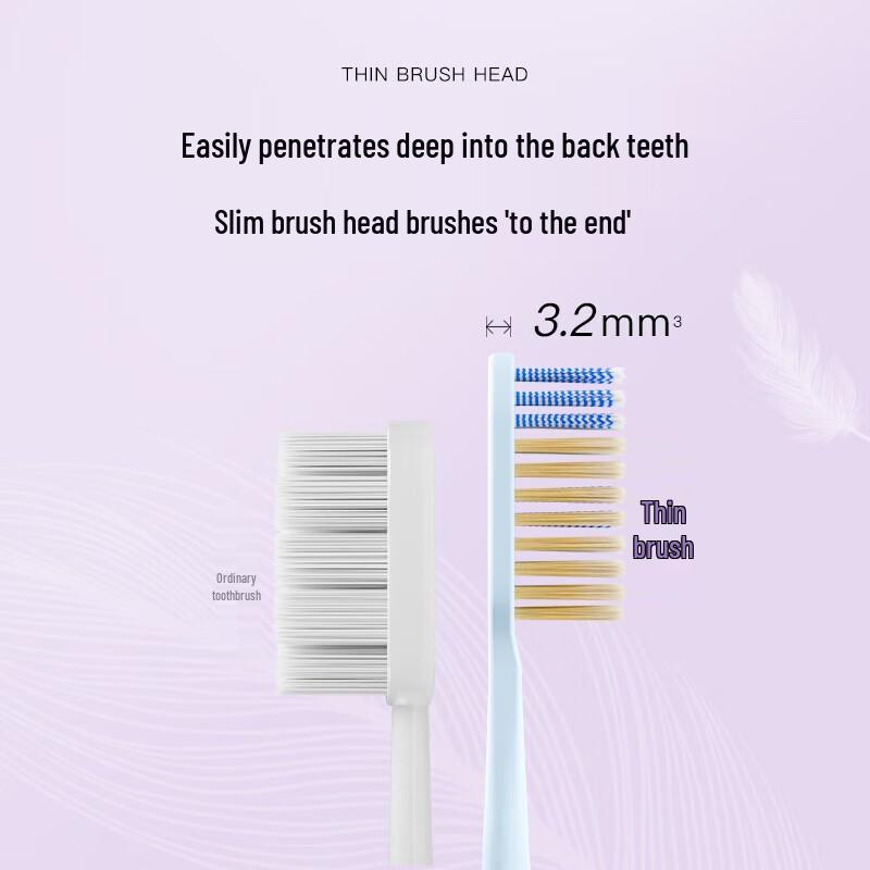 Shuke Slim Clean Long-Head Toothbrush 6-Pack