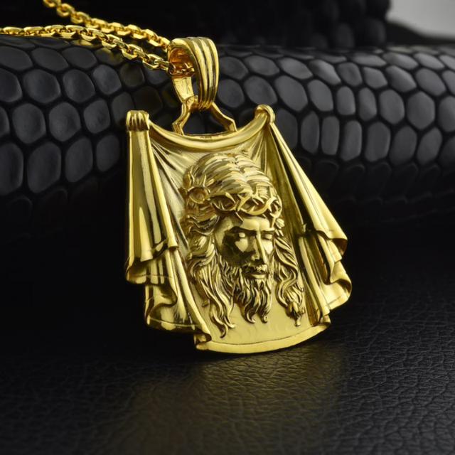 Mode Jesus Gebet Halskette Halskette Männer Jesus Gebet Kreuz Halskette Thanksgiving Geschenk Herrenmode Vintage-Schmuck