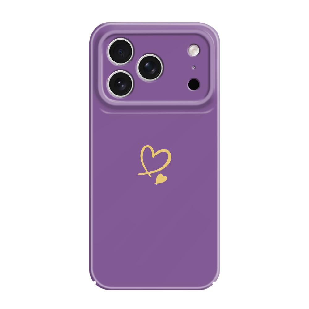 Simple Love Phone Case For iPhone 17 Air 16 16E 15 14 Plus Pro Max Film Hard Cover