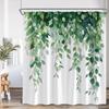 Watercolour Floral Butterflies Shower Curtains Yellow Purple Flower Green Plant Butterfly Minimalist Bathroom Decor Bath Curtain