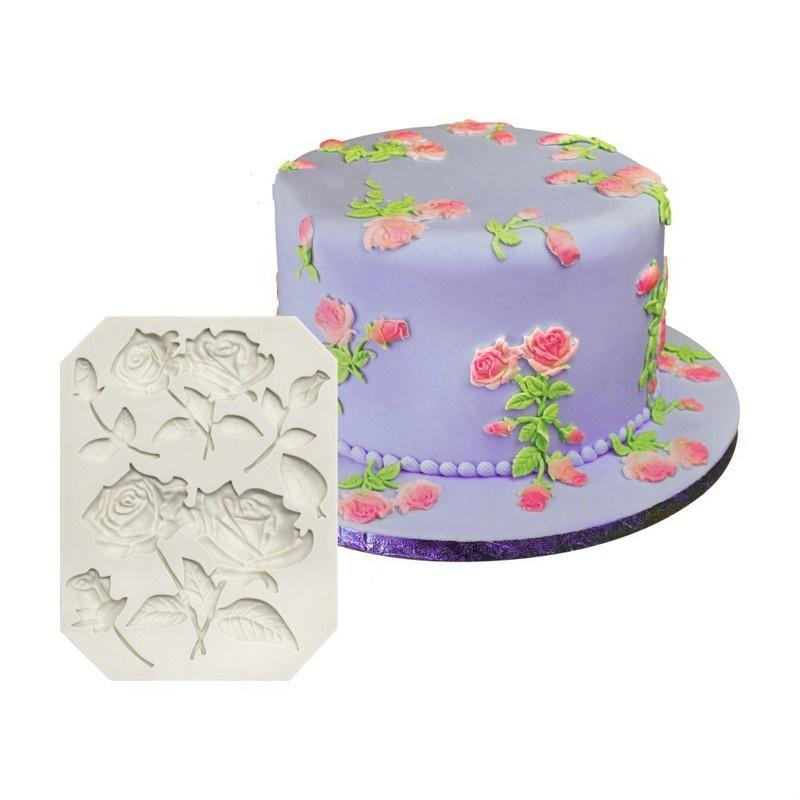 DIY Rose Silicone Cake Mold Fondant Chocolate Cake Decorating Tool Mould  Christmas Molds