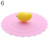 10cm Cartoon Cute Silicone Cup Cover Heat-resistant Leak Proof Sealed Lids Cap Reusable Dustproof Cup Cover Cup Accessories