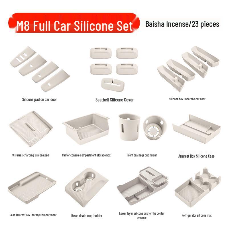 Essential Silicone Mat Set for AITO M7, M8, M9 Interior Decoration - Fits 26 Models