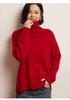 Cashmere Women's High Neck Loose Knit Sweater - Autumn Winter Edition