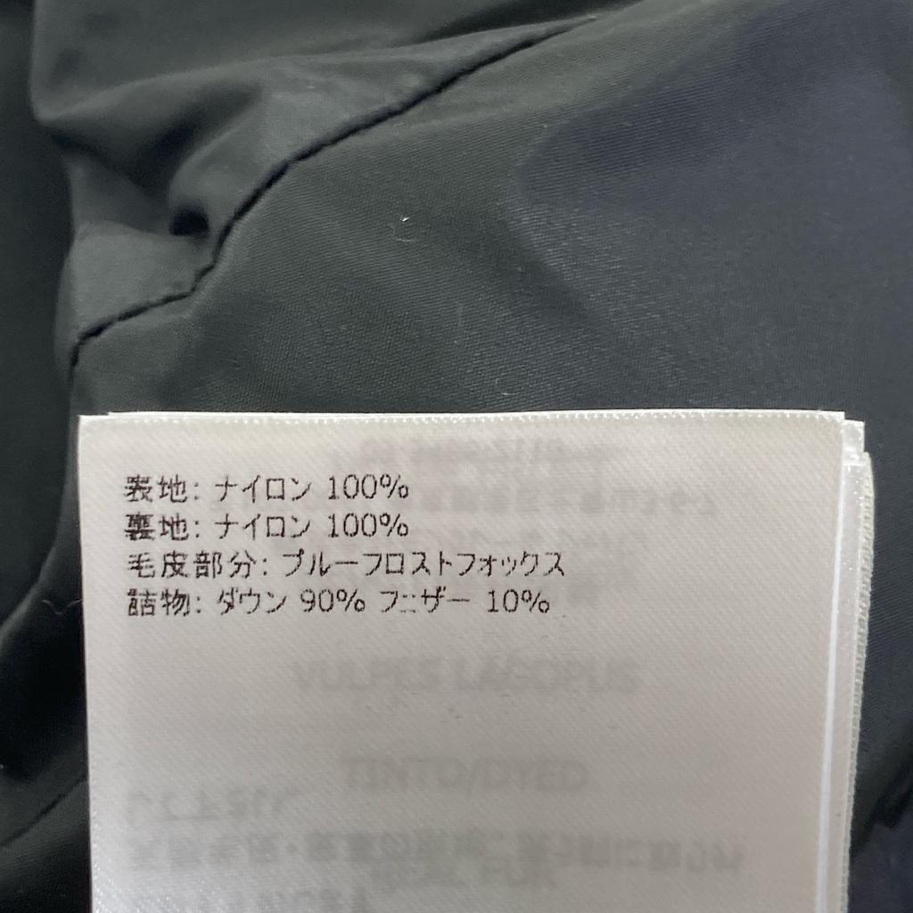 MONCLER [Good condition/domestic regular] HIRONDELLE down jacket with fur collar coat O blackUsed