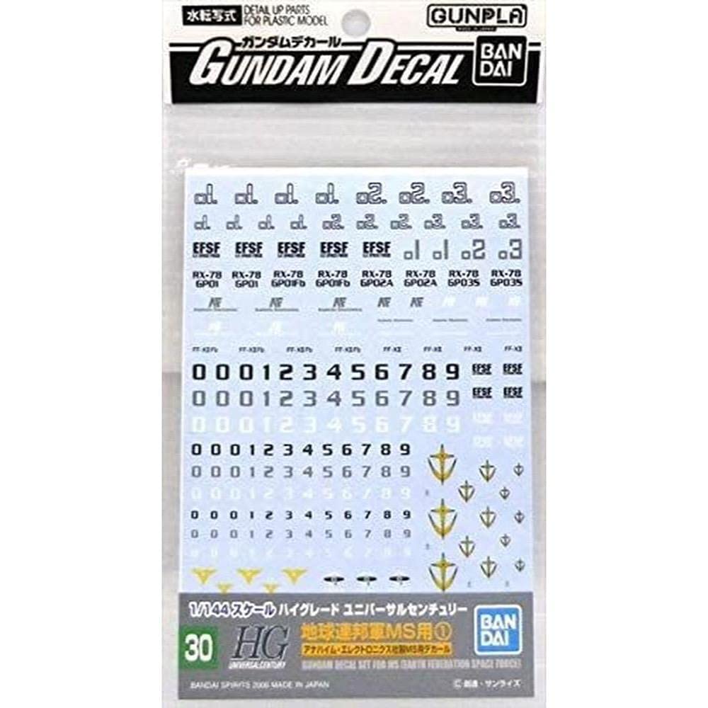 

BANDAI SPIRITS Gundam Decal HGUC общего назначения для сил Федерации Земли MS 1 № 30