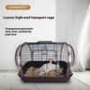 Premium Clear Parrot Carrier Cage Panoramic View Transport Case for Budgies Portable Bird Cage