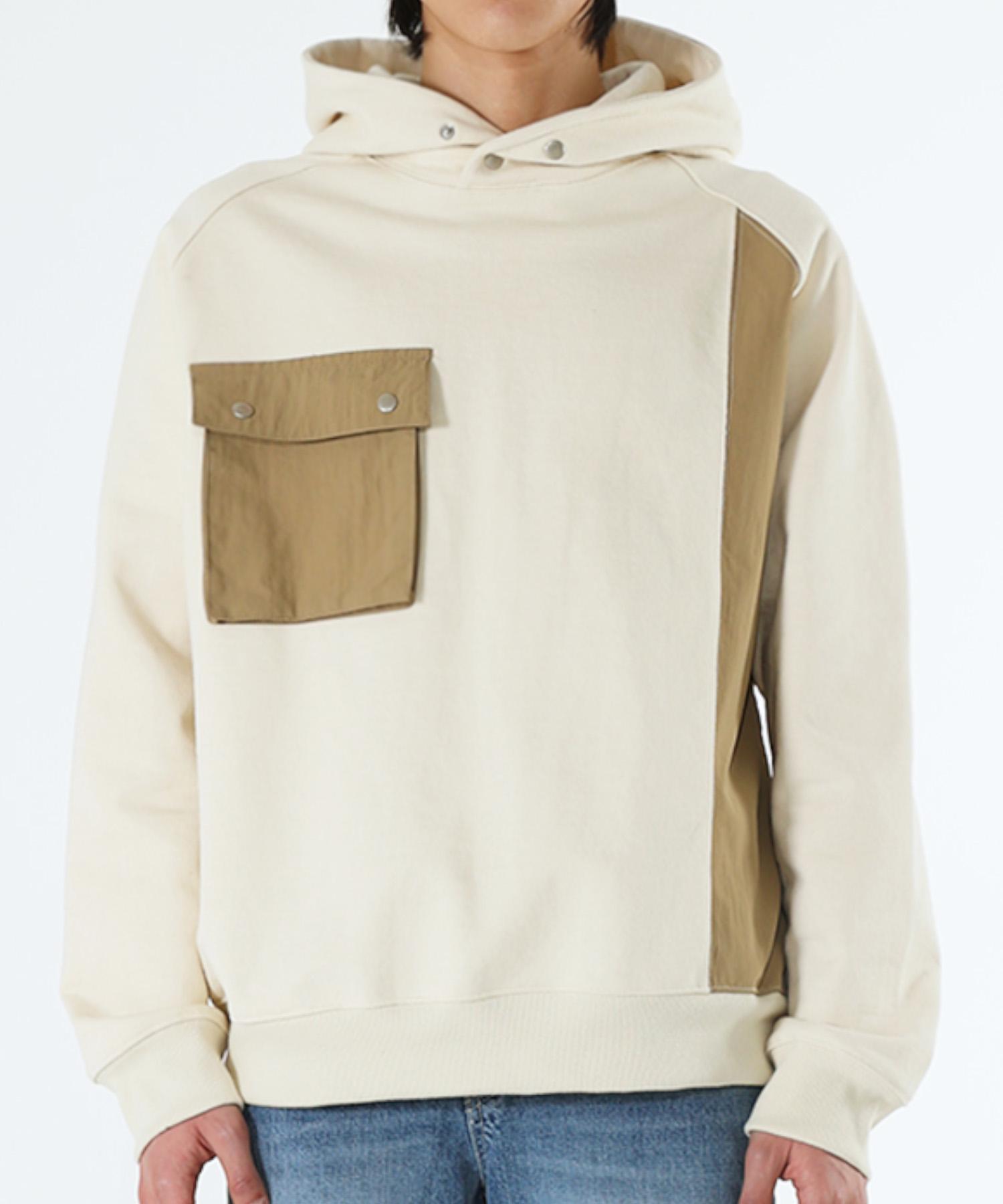 Dimaiden Nylon Multi-Pocket Hoodie Beige Beige/L